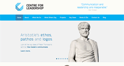 Desktop Screenshot of centreforleadership.com